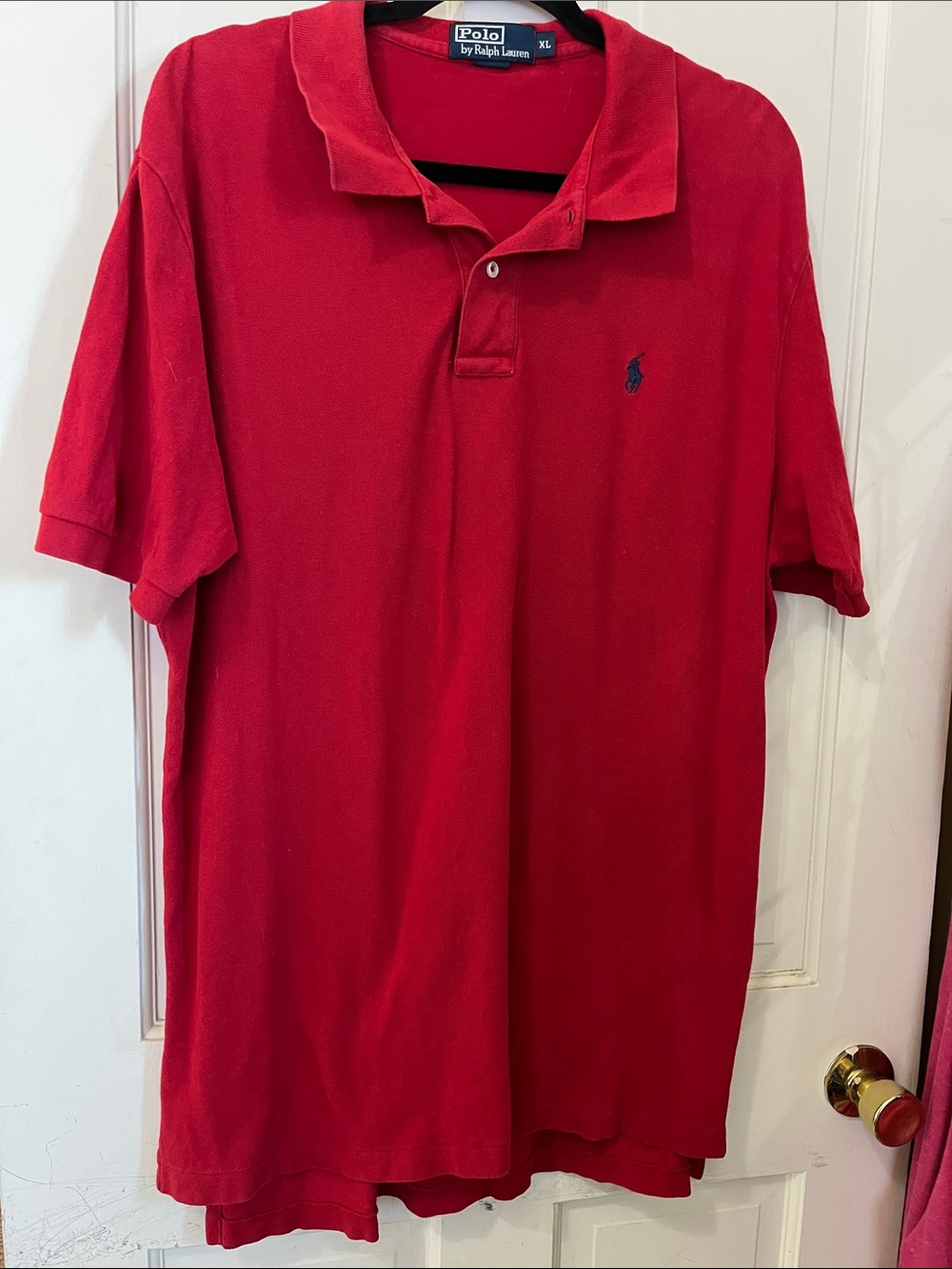 Men’s Polo by Ralph Lauren. XL Red Short-Sleeve Polo with Embroidered Pony